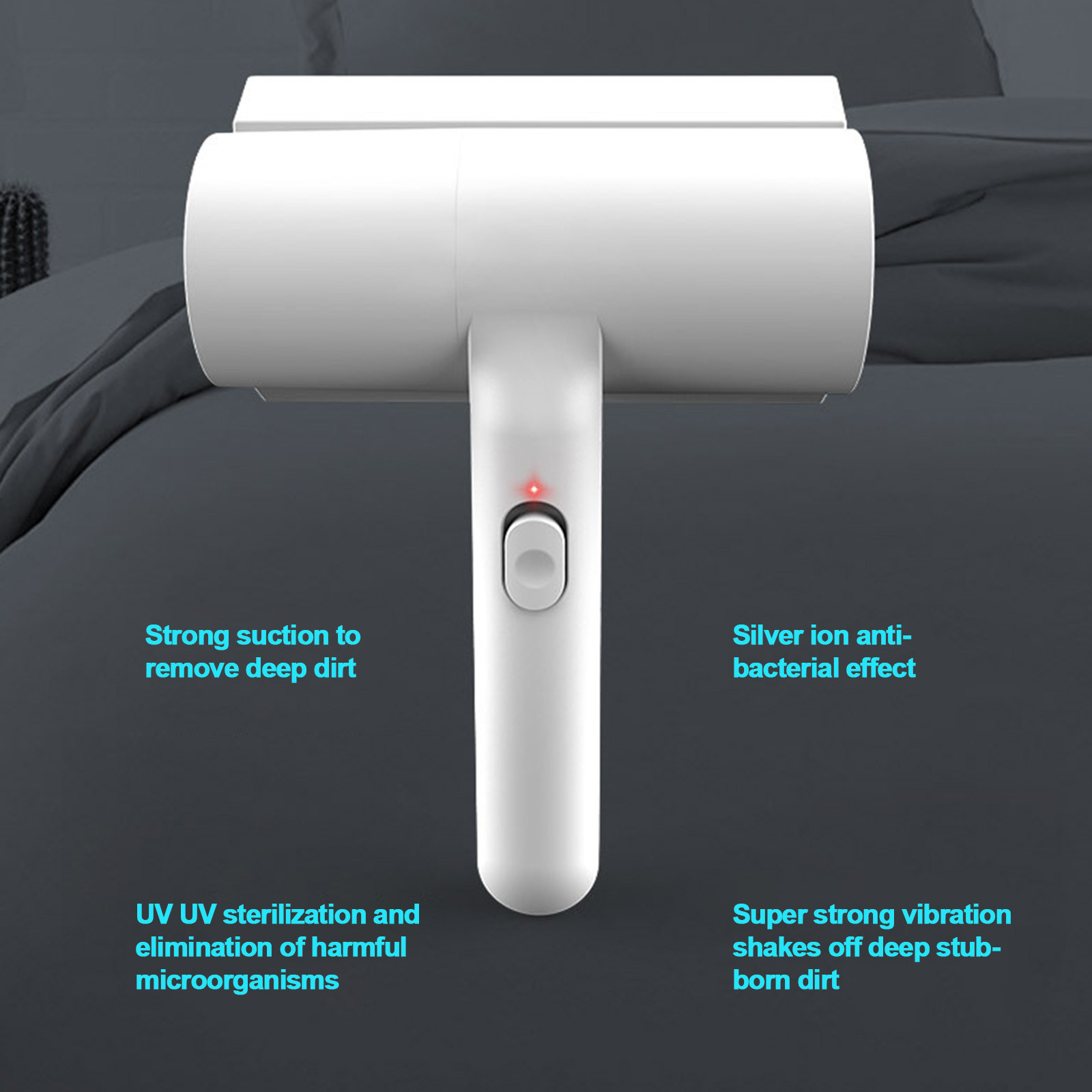 Chamoist Mattress Vacuum Cleaner Uv Sanitizing,Couch Cleaner Machine,Bed Vacuum Cleaner Uv Sanitizing,Wireless Remover Vacuum Cleaner Household Bed Sterilizer Remover Artifact Handheld Remover