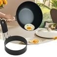 thumbnail image 2 of Egg Rings For Frying Stainless Steel Egg Rings Round Egg Cooker Rings Pancake With Black Silicone Handle Non Stick Egg For Kitchen Breakfast Tool Egg Bakeware, 2 of 7