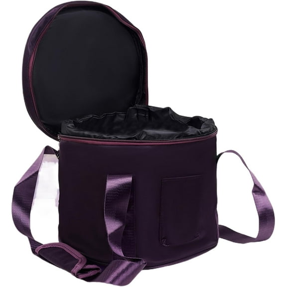 Crystal Singing Bowls Carrier Bag: 10 Inch Purple Thicken Dual Zipper Padded Carrying Case with External Pocket, Protective Travel Carry Storage Bag for Bowl Parts