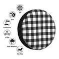 thumbnail image 4 of Fotbe Black White Plaid Funda de Llanta de Repuesto con Estampado, Engrosada, Ajuste Universal para Jeep, Remolque, RV, SUV, Camión-14 inch, 4 of 6