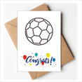 thumbnail image 1 of White Black Soccer Football Sports Wedding Cards Congratulations Greeting Envelopes, 1 of 3