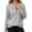 C-Grey198, variant on DHFJKG Sweaters For Women Loose Fit Solid Color Button Placket Turndown Collar Long Sleeve Knitted Top Pullover Winter Comfort Jumper Tops