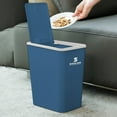 thumbnail image 4 of YOBOLK Trash Can Clearance Bathroom Trash Can With Lid Garbage Can With Press Lid Plastic Wastebasket With Popup Lid for Toilet office Bedroom Living Room Garbage Can, 4 of 6