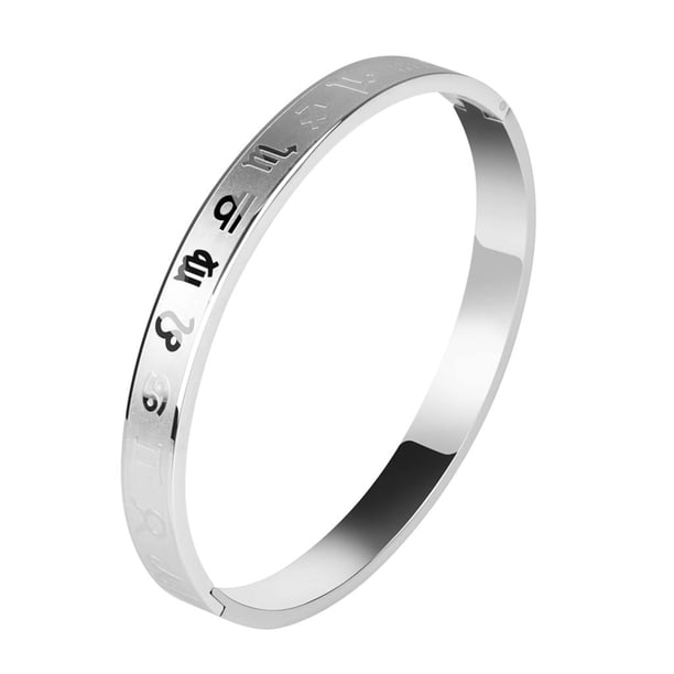 Pulsera de acero inoxidable tallada con estampado, brazalete tipo brazalete. 6mm