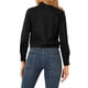 thumbnail image 3 of CHAQUETA DE SUEDE SINTÉTICO PARA MUJERES INSPIRE CHIC CON CUELLO PUNTA, BOTONES Y CORTA, ESTILO MOTO NEGRA, 3 of 7