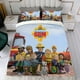 thumbnail image 4 of Sam el Bombero Conjunto de sábanas temático, trío de piezas, cómodo y amigable con la piel, diseño único, regalo de decoración para el hogar para familiares, amigos y fans,173cm *218cm, 4 of 6