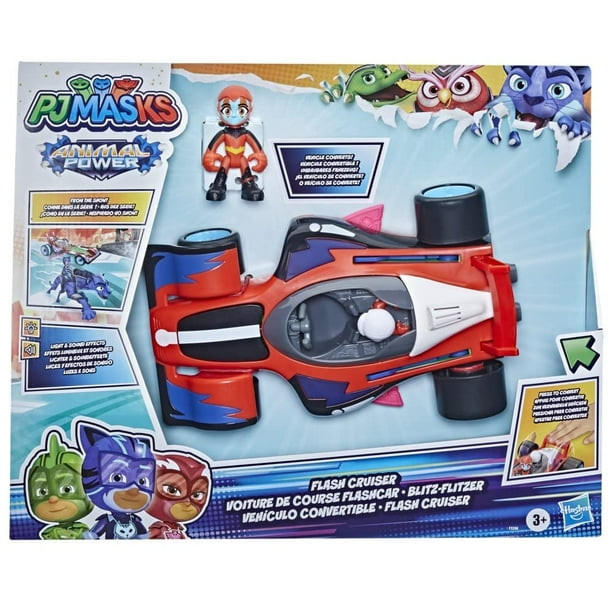 Máscaras de pijama para coche de juguete Animal Power Flash Cruiser con luces y sonidos
