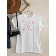 thumbnail image 3 of Mother's Day Pink Hearts Shaped T-Shirt Women -Image by Shutterstock, Female Medium, 3 of 4