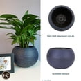 thumbnail image 4 of The HC Companies 10 Inch Atlas Sphere Planter, Round Plastic Plant Pot, Blue, 4 of 5