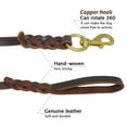 thumbnail image 4 of Pet Artist Genuine Leather Dog Leash Braided Heavy Duty Training Leashes for Medium Large Breeds, 4 of 12