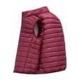 thumbnail image 3 of FRSASU Men's Lightweight Puffer Vest Outerwear Warm thermal Sleeveless Full Zip Up Stand Collar Puffy Jacket Wine, 3 of 6