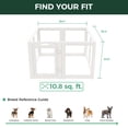 thumbnail image 7 of FXW AuraSpace Acrylic Indoor Dog Playpen for Puppies and Small Dogs, 24 Inch, 8 Panels, White, 7 of 7