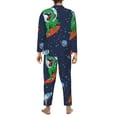 thumbnail image 5 of Kll Dinosaur Astronaut Sleepwear Mens Flannel Pajamas,Long Cotton Pj Set, 5 of 9