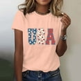 thumbnail image 7 of KALE 4th of July Short Sleeve Shirts for Women American Flag Patriotic 2D Independence Day Print Casual Sports T Shirt Y2K Clothes Pink XXXL, 7 of 7