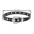 thumbnail image 3 of Punk Rhinestone Buckle Belts Woman Locomotive Full Sequins Waist Belts Western Cowgirl Y2K Girls Belt for Jeans Men Silver, 3 of 4