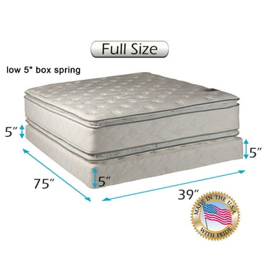 Dream Solutions USA 12.00 in Innerspring Mattress and Box Spring Set, Full