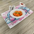 thumbnail image 2 of Ambesonne Pink Place Mats Set of 4, Girly Gamer Concept Controller, Standard Size, Purple Pale Blue, 2 of 5