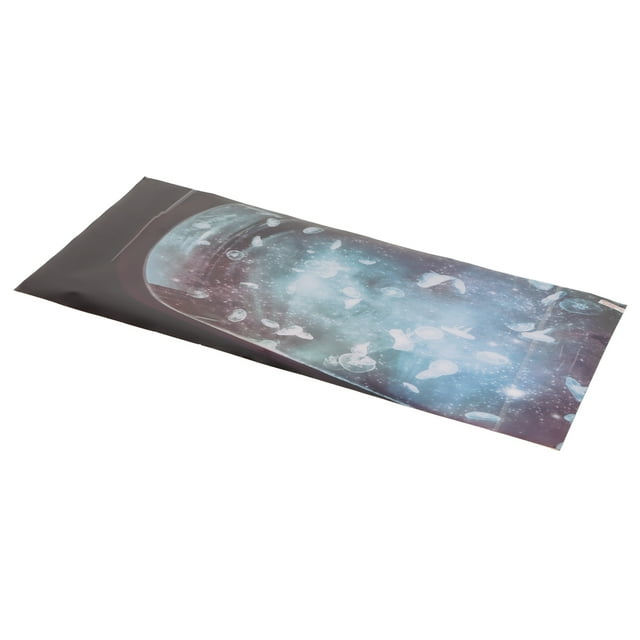 Fond de Poisson, Autocollant d'Aquarium 3D Effets de Poisson Décoration Image PVC Adhésif Affiche Fantaisie Méduse Modèle