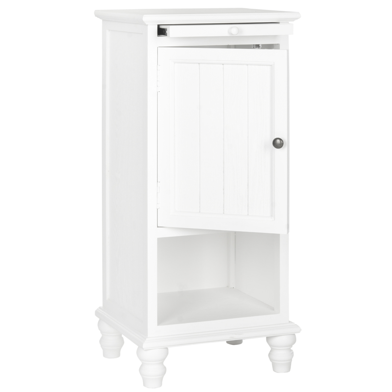 SAFAVIEH Jezabel One Cabinet End Table With Pull Out Tray White - image 3 of 5