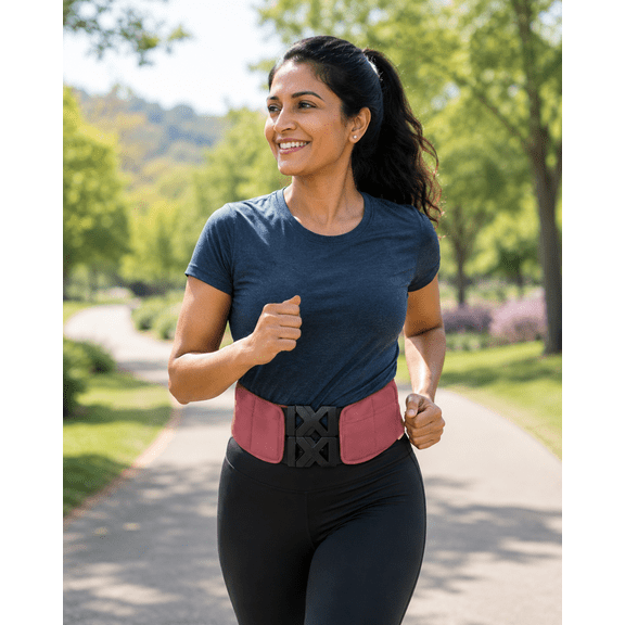Power WearHouse Weighted Belt Pink 5lb, Adjustable for Walking & Core Strength (XS)