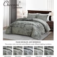 thumbnail image 5 of Chezmoi Collection Lux 3-Piece Medium Gray Velvet Comforter Set King Size, All Season Lush Plush Velvet Bedding Set with Soft Washed Microfiber Reverse, 5 of 9