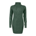 thumbnail image 2 of Women's Fashion Fall and Winter Thick Two Lapel Retro Thick Line Dress, Cozy and Elegant Wear for Casual Outings, Comfortable and Warm Fabric,Green,3XL, 2 of 5