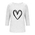 thumbnail image 4 of BXINGOHAI Tunic Tops for Women Loose Fit Dressy Knit Long Sleeve Shirts Trendy Fall Fashion Crewneck Sweaters Curved Hem White L, 4 of 5