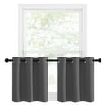 thumbnail image 2 of NICETOWN Short Blackout Window Curtain Panels, Room Darkening Thermal Insulated Curtains Privacy Grommet Small Window Treatment for Bathroom, 42"x24", Grey, 1 Pair, 2 of 7