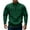 A-Dark Green350, variant on Mens Sweatshirts Vintage Half Zip Stand Up Trendy Pullover Sweatshirt Chest Zip Pockets Front Kangaroo Pocket Solid Color Top