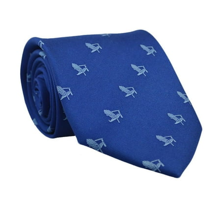 Circle Silk Tie - SummerTies Adirondack Chair Necktie - Printed Silk, Standard Length