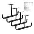 thumbnail image 1 of Flynix 4 Pieces Overhead Garage Storage Hook Display Rack Utility Hanger,Ceiling Hanger black, 1 of 10