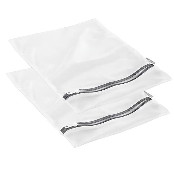 MISSMILE Mesh Laundry Bags Washing Machine Mesh Wash Bags Jumbo for Delicates Clothes, Bed Linen, Toys with Drawstring Closure Sturdy (2 Pcs), 12X16