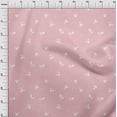 thumbnail image 4 of oneOone Cotton Flex Rose Pink Fabric Plants Silhouette Leaf With Dot Sewing Material Print Fabric By The Yard 40 Inch Wide, 4 of 4