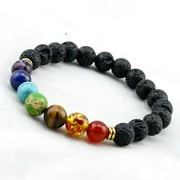 Genuine Chakra Healing Natural Stone  7 Bead Bracelet