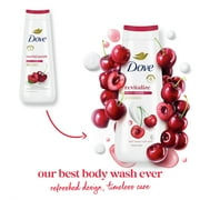 PR Dove Body Wash for Women Moisturizing Revitalize Cherry & Chia Milk Cleanser, 20 oz