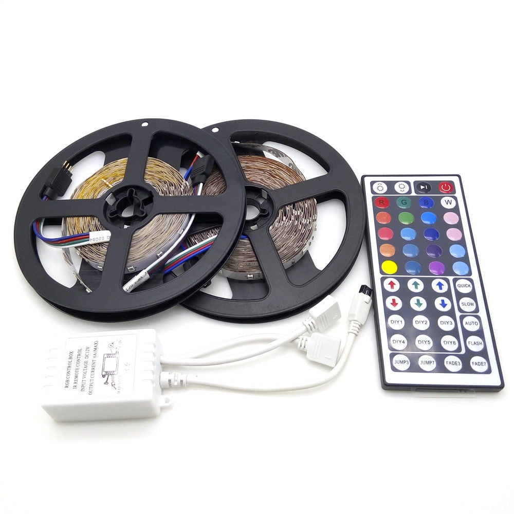Details about   10M LED Strip Light String Tape with 44Key IR Remote Control 3528 SMD RGB 600 US 