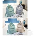 thumbnail image 4 of Mochila estilo mochila de tela suave para mujer, mochila escolar de diseño de pana para chicas adolescentes, mochila a rayas para mujer Xemadio LN-2559-3, 4 of 4