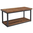 thumbnail image 1 of Alaterre Furniture Claremont 40" Rustic Wood Bench with Low Shelf, 1 of 8