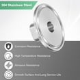 thumbnail image 4 of Uxcell 1-Pack Tri Sanitary 1.5 in Clamp Fittings to 1/4 in NTP Female Thread Stainless Steel Pipe Fitting Ferrule OD 50.5mm, 4 of 7