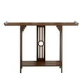 thumbnail image 3 of Chinese Style Vintage Console Table Sofa Side Table Bamboo Shelf Entryway Table, 3 of 18