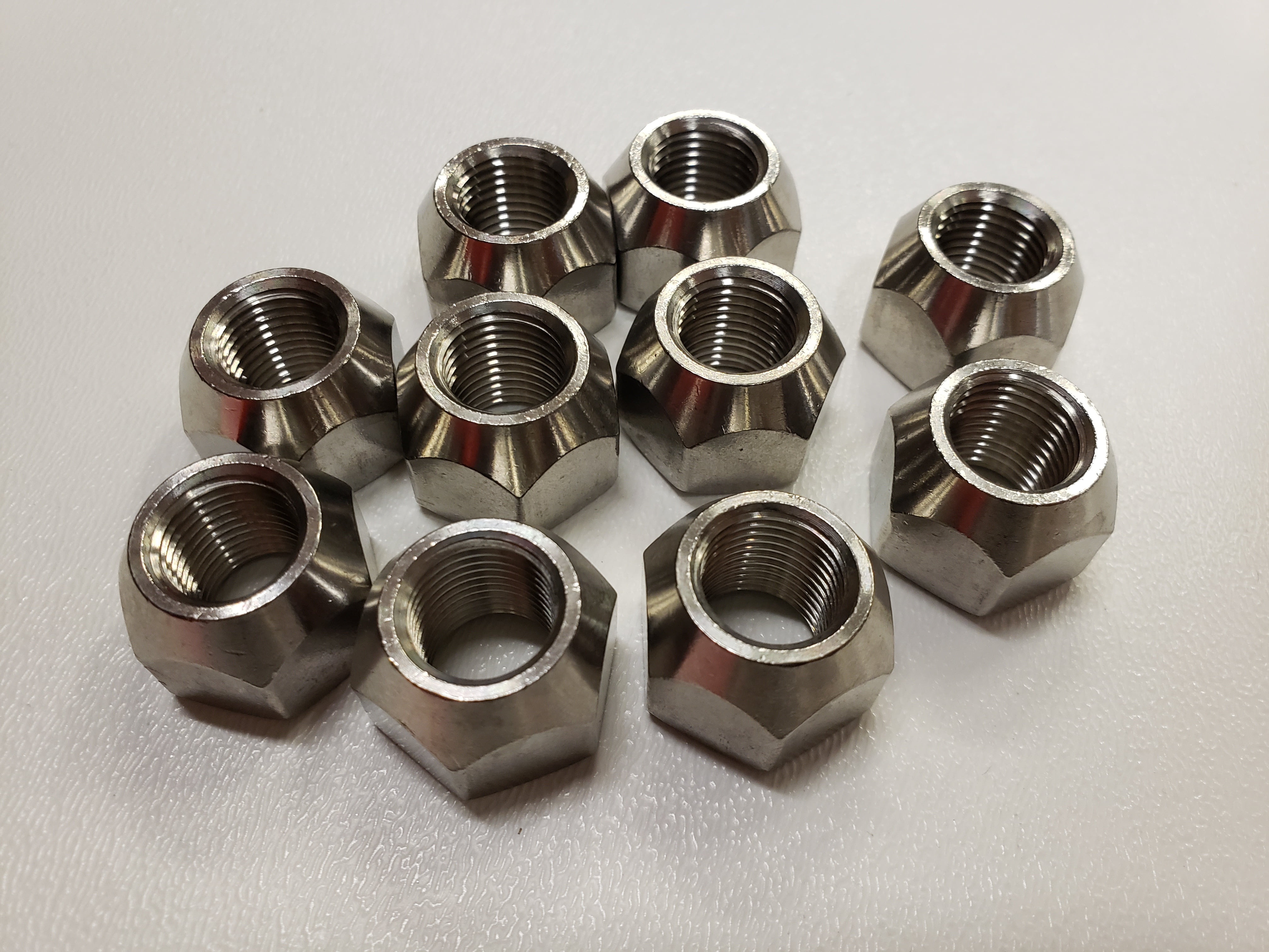 Ten (10) Pack Open 304 Stainless Steel 1/2-20 Lug Nuts For Trailer Stainless Steel Lug Nuts 1 2 X 20