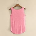 thumbnail image 6 of LYEAA Cotton Tank Top Women Sleeveless Crew Neck Basic Spring Summer Casual Undershirt Solid Vacation Beach Fashion Pullover Vest Breathable Soft Loungewear Going Out Clothes Pink, 6 of 6