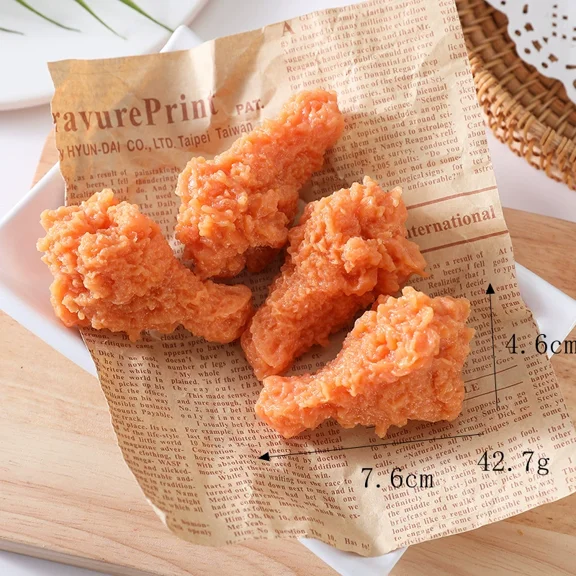 Namzi 4 Pcs Simulated Food Props Imitation Foods Cabochons for Kitchen Home Decoration Display Prop-A04,2.99*1.81inch