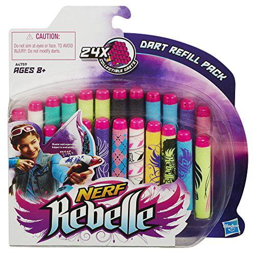 Case of 8 Packages NEW Nerf Rebelle Message Darts 8 Count Pack 64 Darts Total 