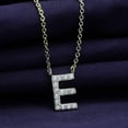 thumbnail image 4 of 18K Yellow Gold Plated Initial Necklace | Moissanite Diamond Alphabet Necklace | Dainty Necklaces for Her | Letter "E" Pendant Necklace |18" + 2" Adjustable Chain, 4 of 6