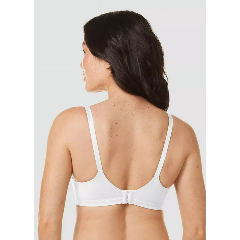 Warners Womens Plus Size Simply Perfect Super Soft Wireless Lightly Lined  Comfort Bra Rm1691t 40B White