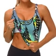 thumbnail image 3 of Daiia Beautiful Dreamcatcher Printed Women's Sports Bra, Breathable Activewear Bra with U-Back Design and Removable Pads, Comfortable and Supportive for Yoga, Workout-Large, 3 of 8