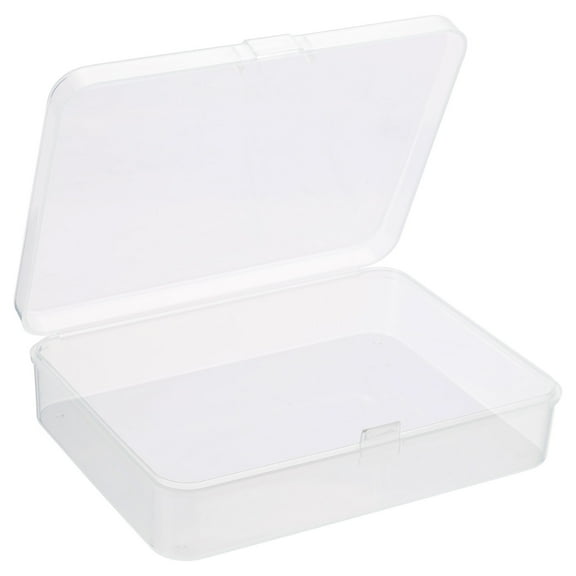 Uxcell 115x85x28mm Plastic Rectangular Clear Storage Container Box with Lid, 8 Pack