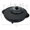 thumbnail image 3 of XKHAZA Electric Hot Pot and Grill Combo, 2-in-1 Portable Countertop Cooker with Temperature Control Perfect for Korean BBQ, Shabu Shabu and Soup with Free Strainer, Chopsticks and Tong, 3 of 6