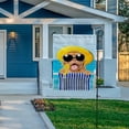 thumbnail image 7 of SKYSONIC Garden Flag Happy Puppy Resting in the Beach with Tropical Cocktail Double-Sided Printed Garden House Sports Flag 12x18in Polyester Decorative Flags for Courtyard Garden Flowerpot, 7 of 7
